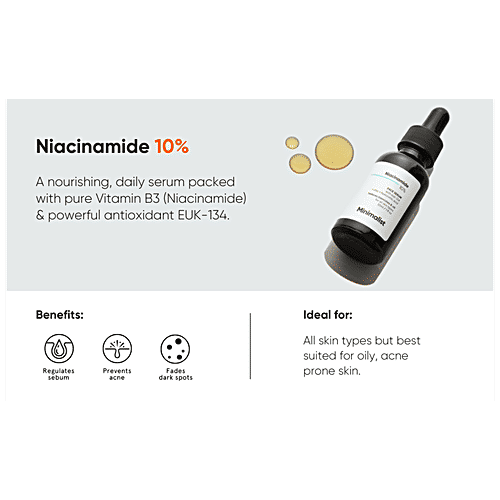 Minimalist Niacinamide 10% + Zinc Face Serum - Reduces Blemishes, Oil & Acne Marks, 30 ml  