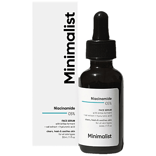 Minimalist Niacinamide 5% + HA 1% - Face Serum - Hydrates, Repairs, For Glowing & Clear Skin, 30 ml