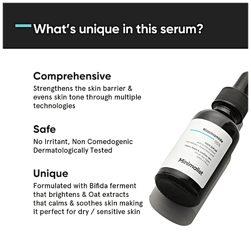 Minimalist Niacinamide 5% + HA 1% - Face Serum - Hydrates, Repairs, For Glowing & Clear Skin, 30 ml