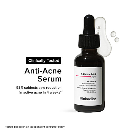 Minimalist Salicylic Acid 2% Face Serum - For Acne & Oil Control, Reduces Excessive Oil & Blackheads, 30 ml  