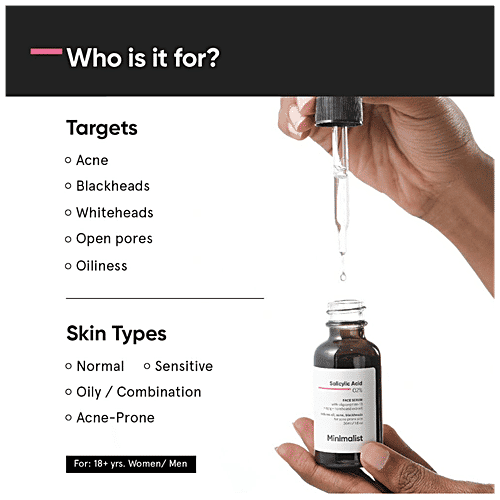 Minimalist Salicylic Acid 2% Face Serum - For Acne & Oil Control, Reduces Excessive Oil & Blackheads, 30 ml  