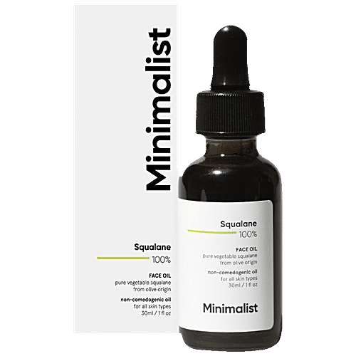 Minimalist Squalane 100% Face Oil - For Light Moisturization, Improves Skin Hydration & Reduces Fine Lines, 30 ml  