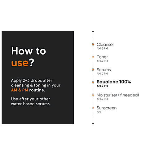 Minimalist Squalane 100% Face Oil - For Light Moisturization, Improves Skin Hydration & Reduces Fine Lines, 30 ml  