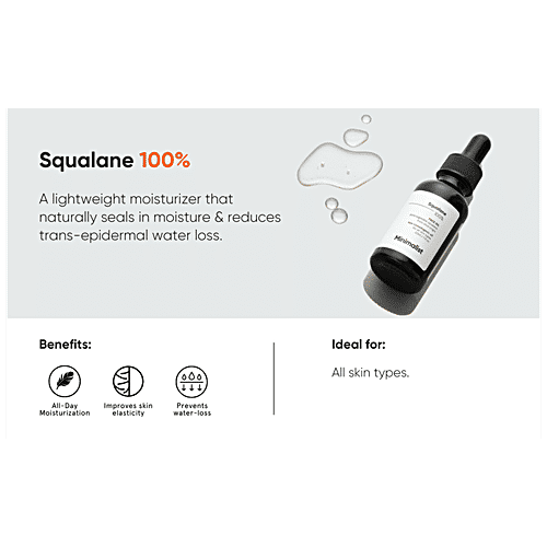 Minimalist Squalane 100% Face Oil - For Light Moisturization, Improves Skin Hydration & Reduces Fine Lines, 30 ml  