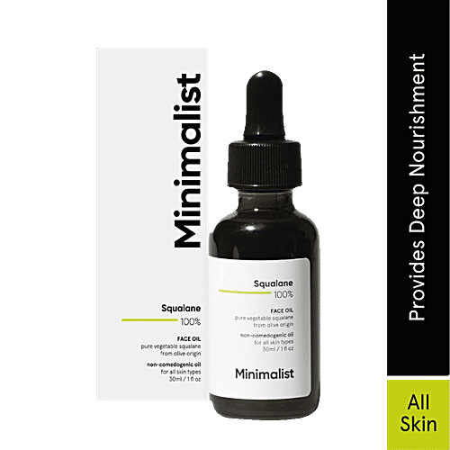 Minimalist Squalane 100% Face Oil - For Light Moisturization, Improves Skin Hydration & Reduces Fine Lines, 30 ml  