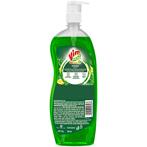 Vim ProClean Neem Dishwash Gel, 700 ml  Removes 99% Bacteria