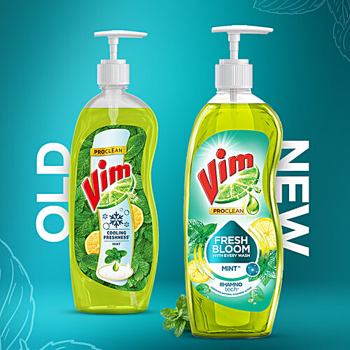 Vim Pro Clean Dishwash Liquid - Mint, 700 ml  