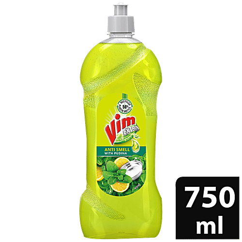 Buy Vim Extra Anti Smell Dishwashing Liquid With Pudina, Removes