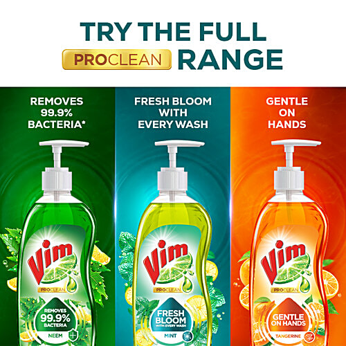 Vim Pro Clean Dishwash Liquid - Mint, 700 ml  