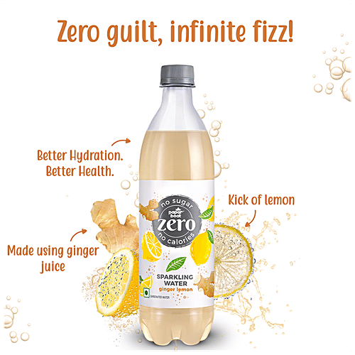 Buy Paper Boat Ginger Lemon Sparkling Water Zero Sugar, Flavoured