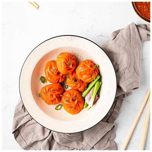 SteamUp Vegan Soya Momos - With Tibetan Sauce, Steamed, Delicious, 8 pcs