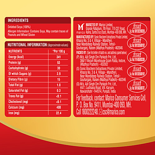 Saffola Meal Maker Soya Chunks - High Protein, Ready In 5 Minutes, Tender & Juicy, 40 g Pouch