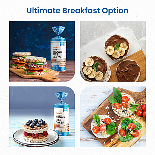 Pintola Organic Wholegrain Brown Rice Cakes - Lightly Salted, 130 g Only 30 Calories Per Cake