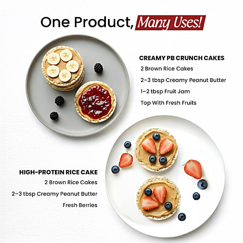 Pintola Organic Wholegrain Brown Rice Cakes - With Multigrain, 125 g All Natural, Only 30 Calories Per Cake