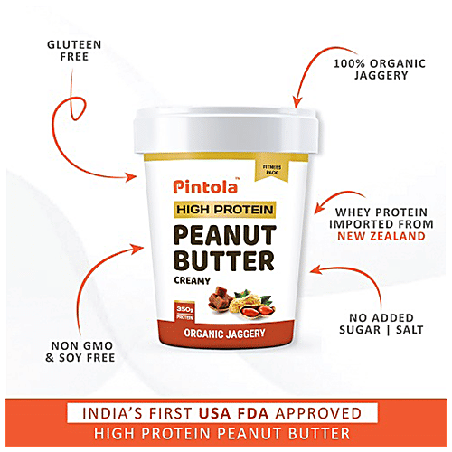 Buy Pintola Peanut Butter Creamy, Rich In Protein, Vitamin & Fibre