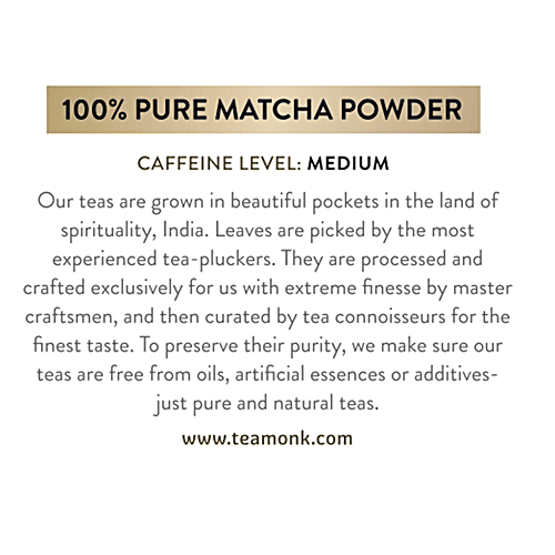 Teamonk Rena Japan Matcha Green Tea - Provides Glowing Skin & Boosts Immunity, 100 g Box 