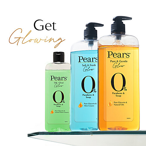 Pears Pure & Gentle Shower Gel, 750 ml With 98% Pure Glycerine, Pump Bottle, 100% Soap Free & No Parabens, SuperSaver XL
