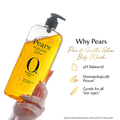 Pears Pure & Gentle Shower Gel, 750 ml With 98% Pure Glycerine, Pump Bottle, 100% Soap Free & No Parabens, SuperSaver XL