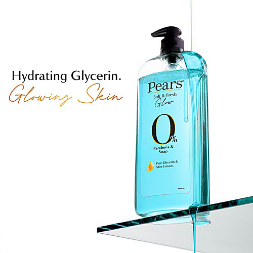 Pears Soft & Fresh Body Wash, 750 ml  0% Parabens & Soap, Dermatologically Tested, 98% Pure Glycerin & Mint Extract