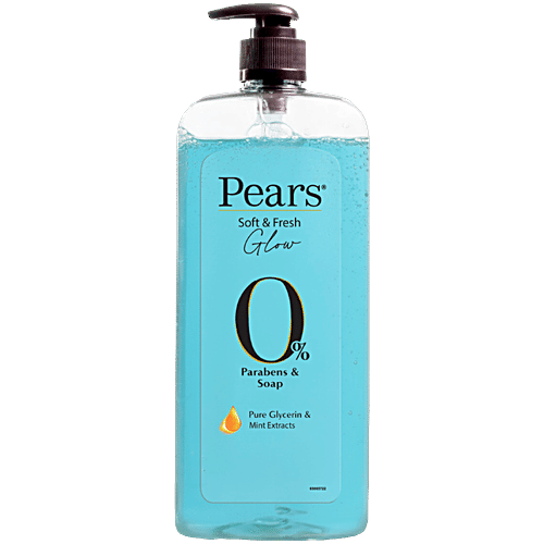 Pears Soft & Fresh Body Wash, 750 ml  0% Parabens & Soap, Dermatologically Tested, 98% Pure Glycerin & Mint Extract
