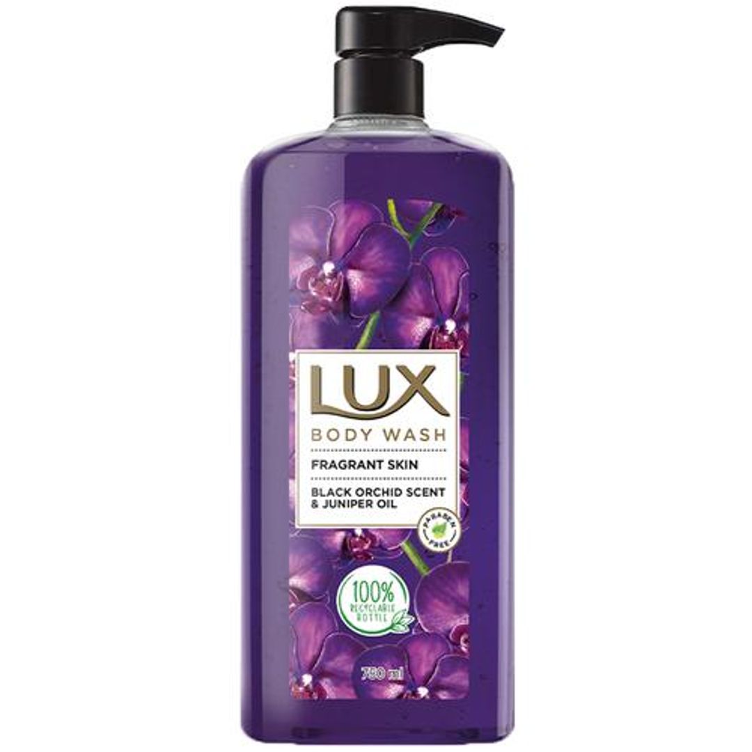 Lux Body Wash Fragrant Skin Black Orchid Scent & Juniper Oil Supersaver XL Pump, 750 ml Bottle