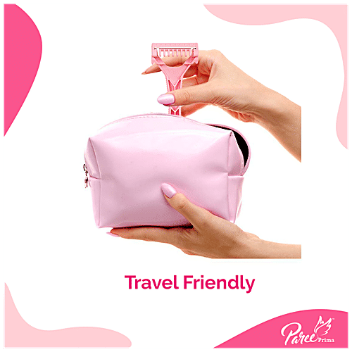 Paree Body Razor - With Safety Guards, Gentle On Skin, Flexible Handle, Multiuse, For Women, 5 pcs