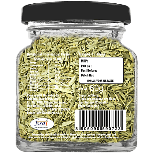 Buy Chef Urbano Thyme 100 Natural & Pure, Cholesterolfree, Sodium