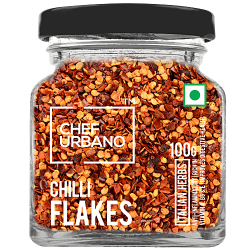 Chef Urbano Chilli Flakes - Italian Herbs, Anti-inflammatory, Improves Digestive Health, 100 g  