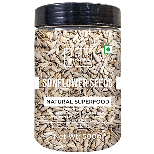 Chef Urbano Sunflower Seeds - Natural Superfood, Rich In Vitamins, Iron & Protein, Boosts Immunity, 500 g  