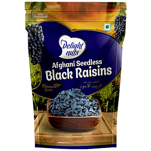 Buy Delight Nuts Seedless Black Raisins Afghani, Premium Quality, No