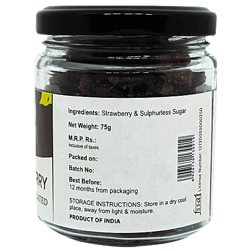 Hello Healthy Vacuum Dehydrated Strawberry - Rich In Antioxidants, 75 g  