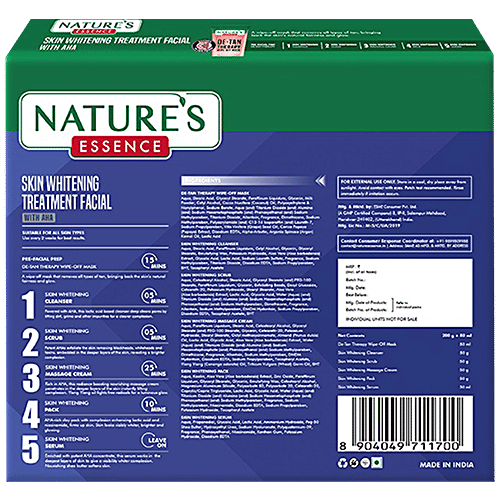 Natures Essence Skin Whitening Treatment Facial - With AHA, 200 g (Get 80 ml Serum) 