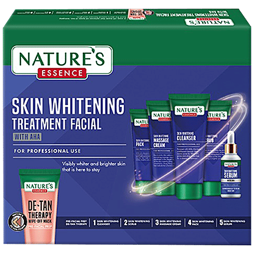 Natures Essence Skin Whitening Treatment Facial - With AHA, 200 g (Get 80 ml Serum) 