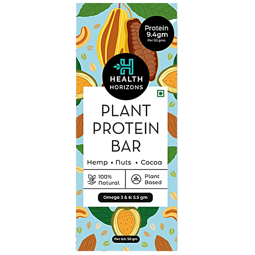 Buy Health Horizons Hemp Power Bar 20g Protein & 3g Fibre, With Dates