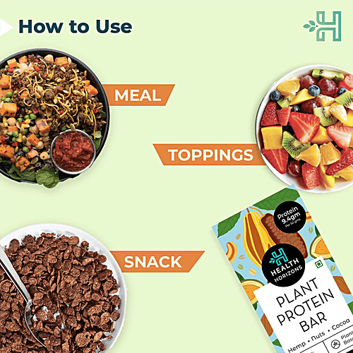 Buy Health Horizons Hemp Power Bar 20g Protein & 3g Fibre, With Dates