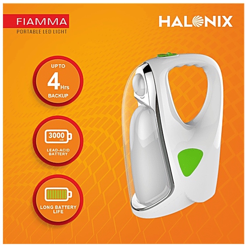 Halonix Fiamma Portable Rechargeable LED Emergency Light, 1 pc  