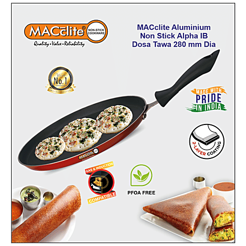 Buy Macclite Aluminium Non Stick Alpha Induction Base Dosa Tawa 280