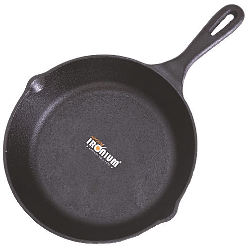 Buy IRONIUM Cast Iron Fry Pan Non Stick Coated, 20 cm, 6 mm