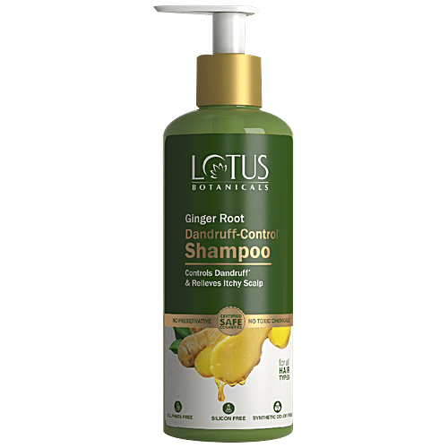 Buy Lotus Botanicals Ginger Root DandruffControl Shampoo Controls