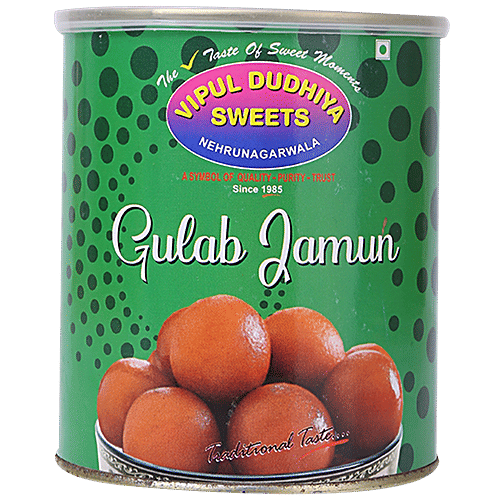 vipul dudhiya sweets  Gulab Jamun - Delicious & Sweet, Dessert, 1 kg Tin 