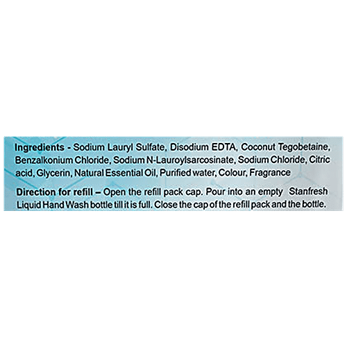 Stanfresh Hygiene Liquid Hand Wash With Natural Essential Oils - Germ Protection, Mint, 250 ml  