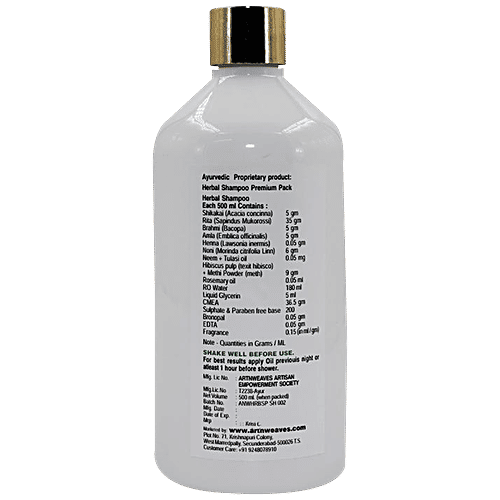 ArtNWeaves Handmade Herbal Shampoo - With Natural Conditioner, Sulphate & Paraben Free, 500 ml  