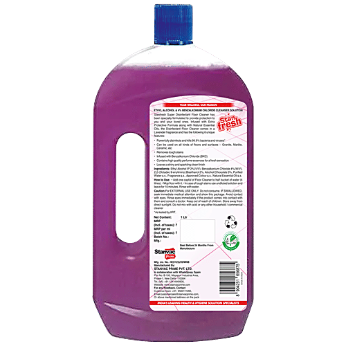 Stanfresh Super Disinfectant Floor Cleaner & Super 6 In 1 Toilet Cleaner - Lavender & Rose World, 2 pcs (1 L + 500 ml) 