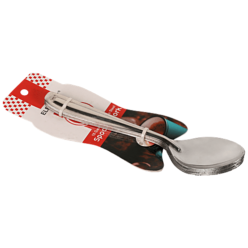 Elephant Baby Spoon - Durable, Easy To Use, Dishwasher Safe, Mirror Finished Surface, 6 pcs