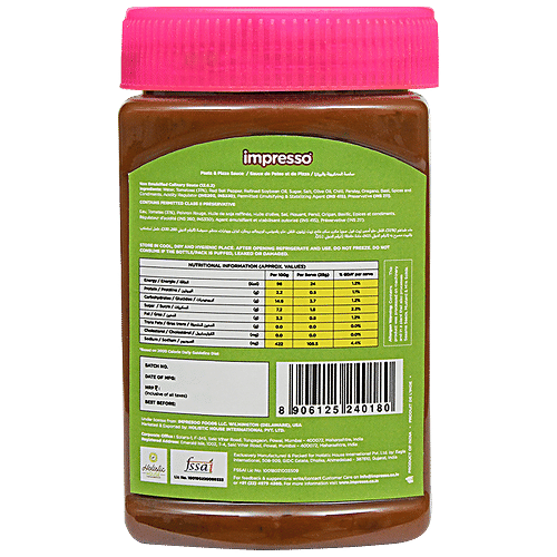 Buy IMPRESSO Pasta & Pizza Sauce No Onion Or Garlic, Cholesterol Free