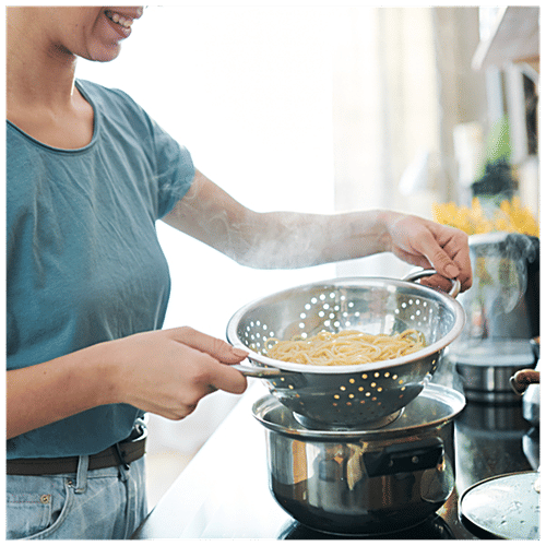 Fackelmann Multipurpose Stainless Steel Deep Colander - Easy Grip Handles, 1 pc