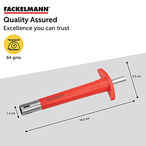 Fackelmann Gas Lighter - Red, 1 pc ABS or Acrylonitrile Butadiene Styrene, Rust-Resistant
