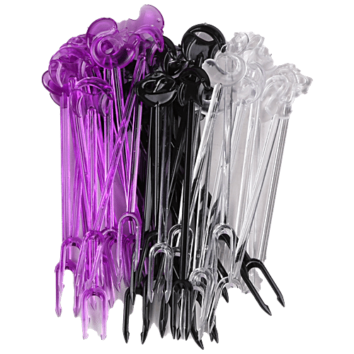 Fackelmann Plastic Party Picks - Durable, High Quality, 8.5 cm, 36 pcs  For appetisers and cocktails, Desserts, Poker Theme Picks