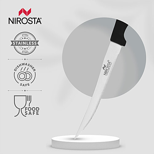 Fackelmann Nirosta Stainless Steel Fine Serration Tomato Knife | Uniform Slicing, 1 pc