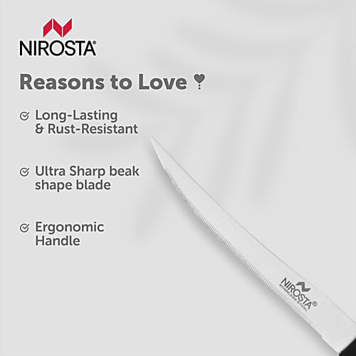 Fackelmann Nirosta Stainless Steel Fine Serration Tomato Knife | Uniform Slicing, 1 pc